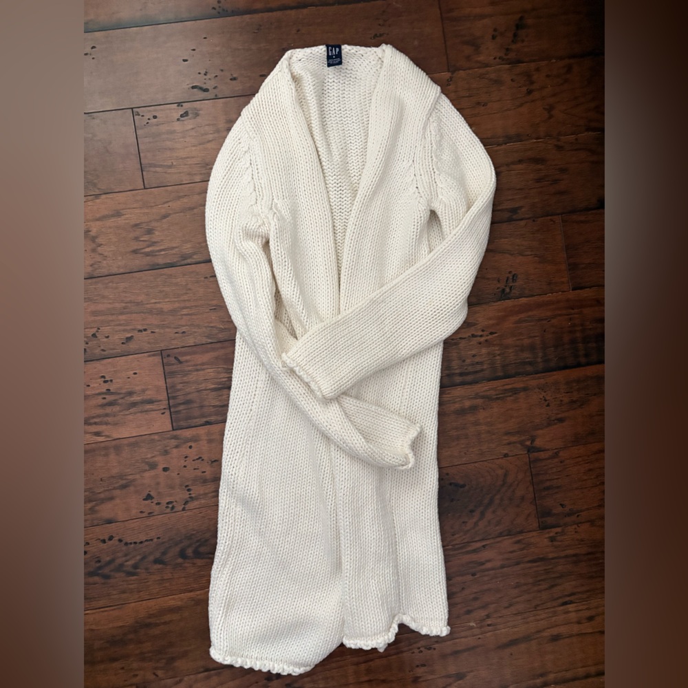 Cotton sweater duster from Gap 2001.  Nice thick knit, size small